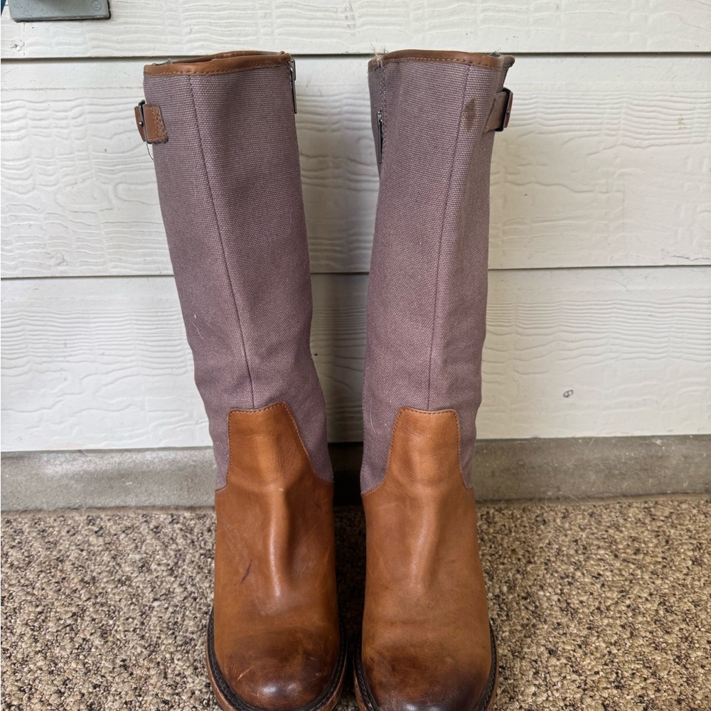 Sorel Brown and Gray Heeled Boots